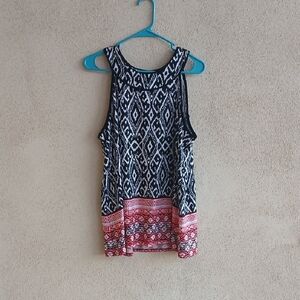 Make Offer! Apt. 9 Blue and White Sleeveless‎ Tank Top